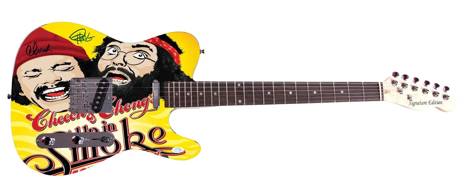 Cheech And Chong Signed Up In Smoke Graphics Photo Poster Autographed Guitar, изображение 2