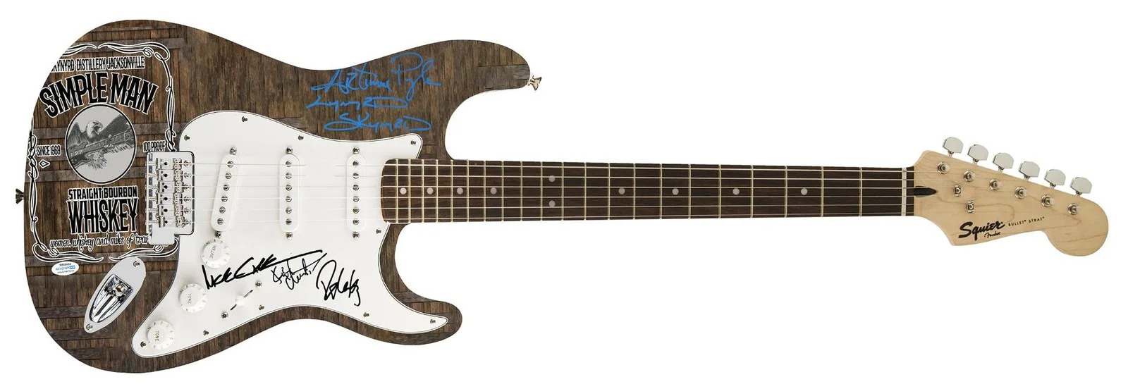 Lynyrd Skynyrd Artimus Pyle Signed Photo Graphics Guitar Exact Proof ACOA, изображение 5