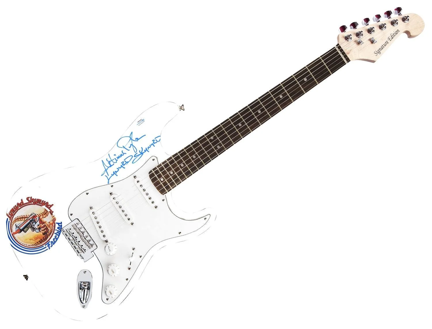 Lynyrd Skynyrd Artimus Pyle Signed Photo Graphics Guitar Exact Proof ACOA, image 3