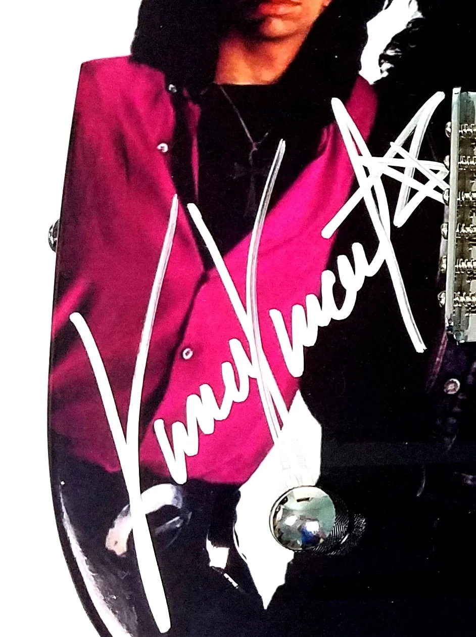 KISS Vinnie Vincent Signed Autographed Custom Photo Guitar ACOA Witness ITP, image 2