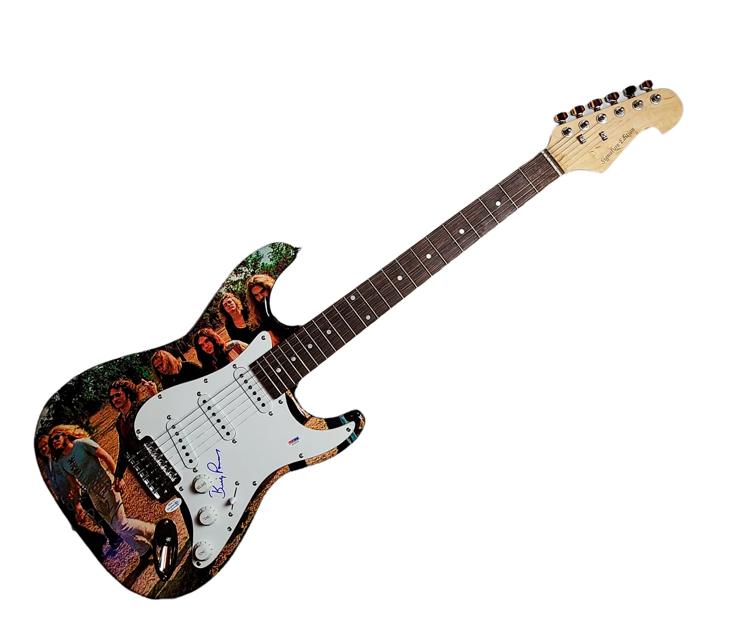 Lynyrd Skynyrd Artimus Pyle Billy Powell Autographed Graphics Photo Guitar, изображение 3