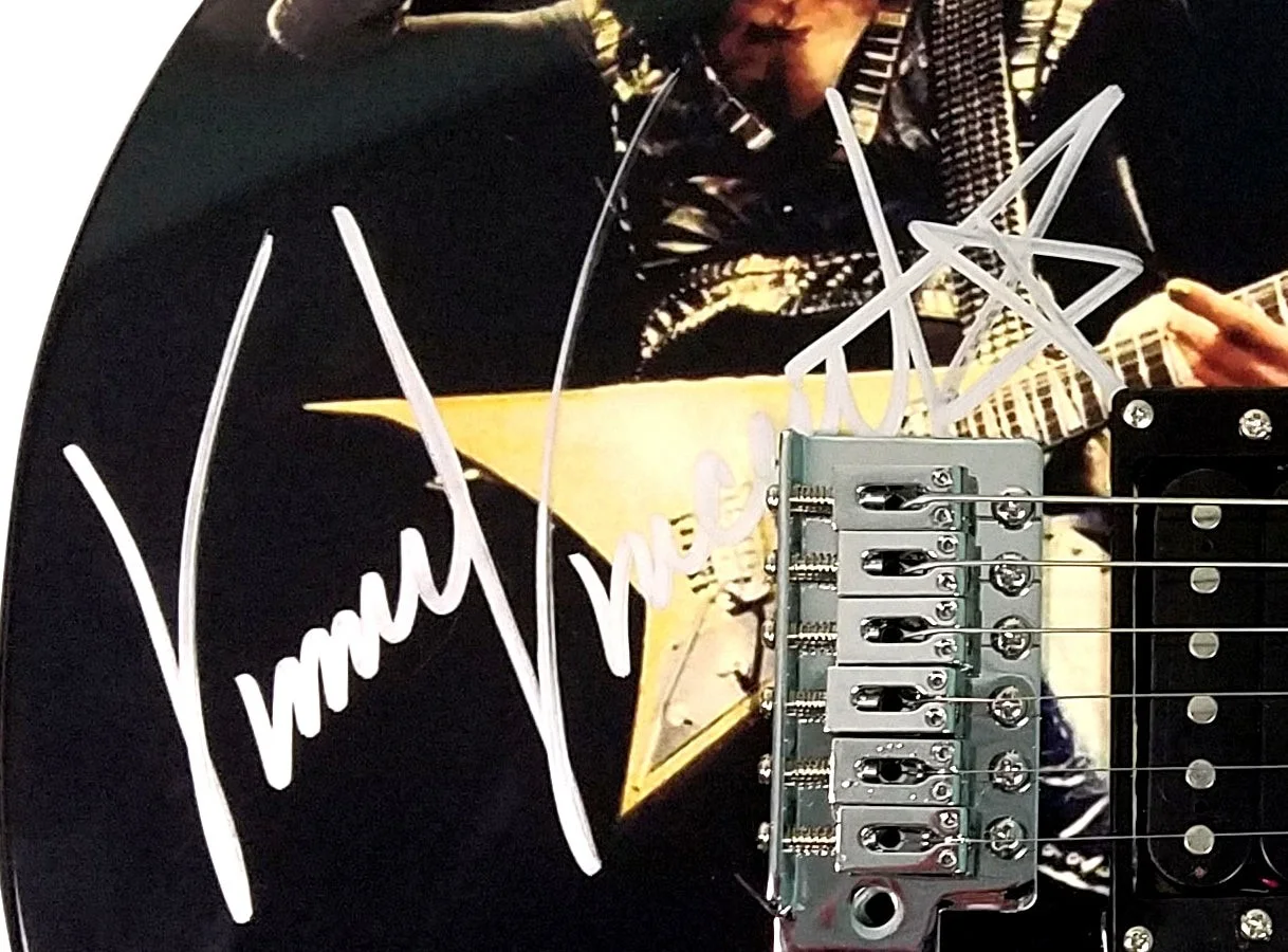 KISS Vinnie Vincent Signed Autographed Custom Photo Guitar ACOA Witness ITP, изображение 2