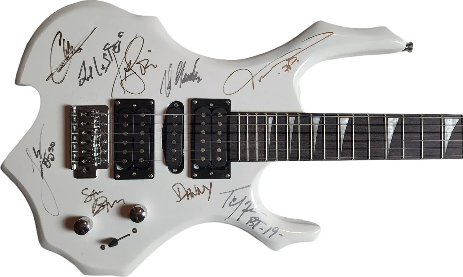 Faster Pussycat & Bang Tango Signed Autographed Guitar UACC AFTAL RACC TS, изображение 2