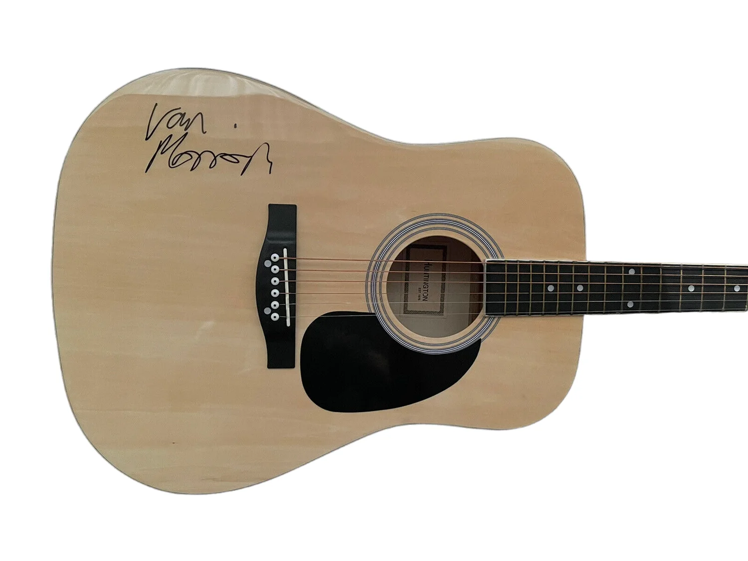 Van Morrison Signed Huntington Acoustic Guitar BAS, image 4