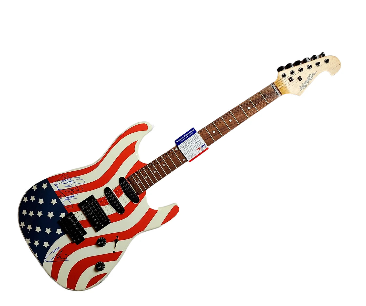 Kristy Lee Cook & Chikezie American Idol Signed Guitar PSA PSA, изображение 3