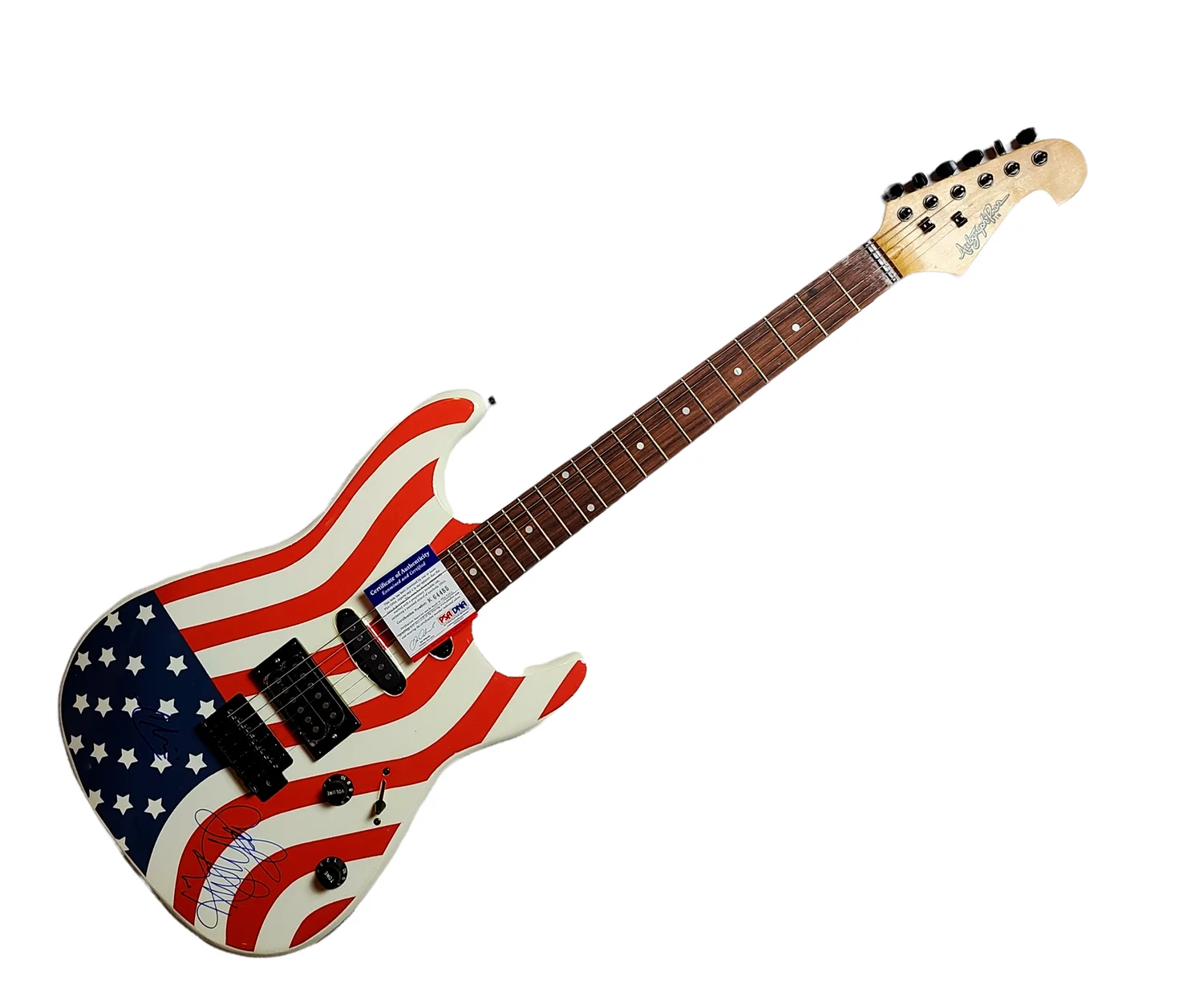 Kristy Lee Cook & Chikezie American Idol Signed Guitar PSA PSA, image 3
