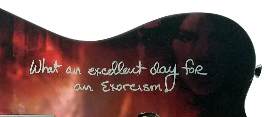 The Exorcist Linda Blair Signed Autographed Custom Photo Guitar ACOA Witness ITP, изображение 3