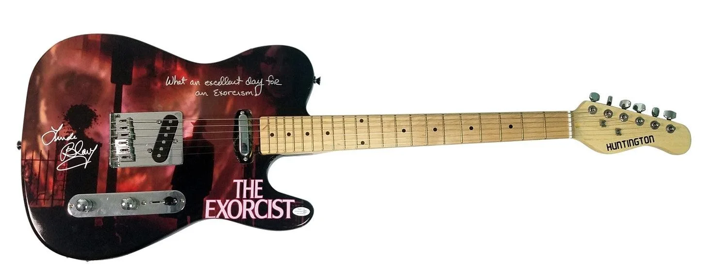 The Exorcist Linda Blair Signed Autographed Custom Photo Guitar ACOA Witness ITP, изображение 4