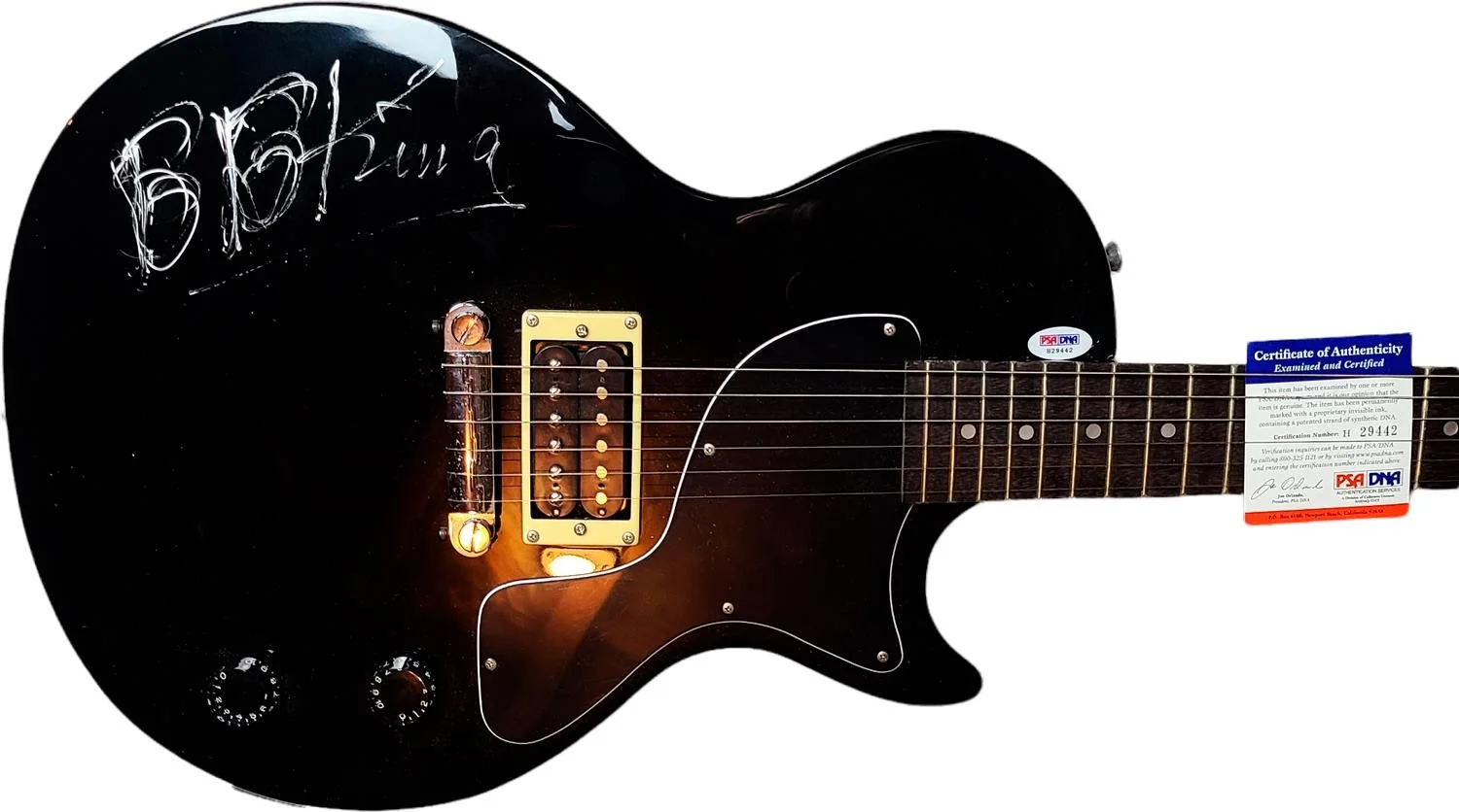 B.B. King Signed Autographed Gibson Epiphone Guitar UACC AFTAL RACC TS PSA, изображение 2