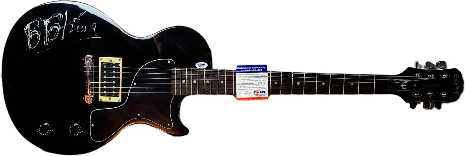 B.B. King Signed Autographed Gibson Epiphone Guitar UACC AFTAL RACC TS PSA, изображение 3