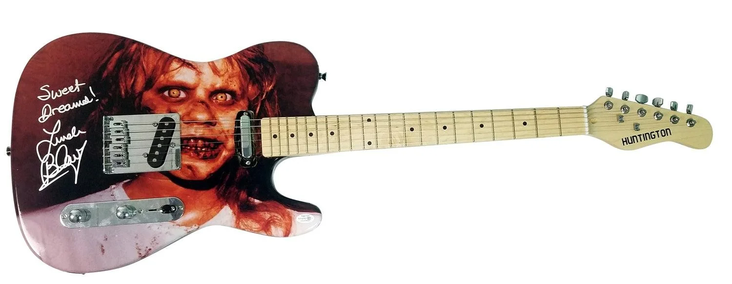 The Exorcist Linda Blair Signed Autographed Custom Photo Guitar ACOA Witness ITP, изображение 4