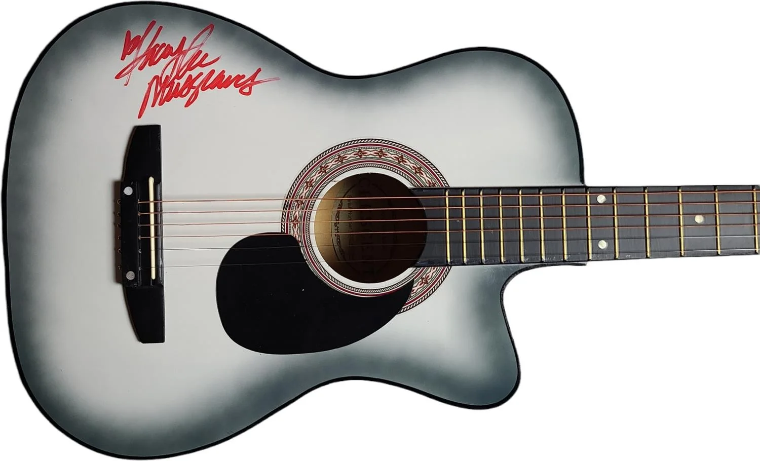 Kacey Musgraves Signed Autographed Crescent Acoustic Guitar AFTAL UACC, image 2