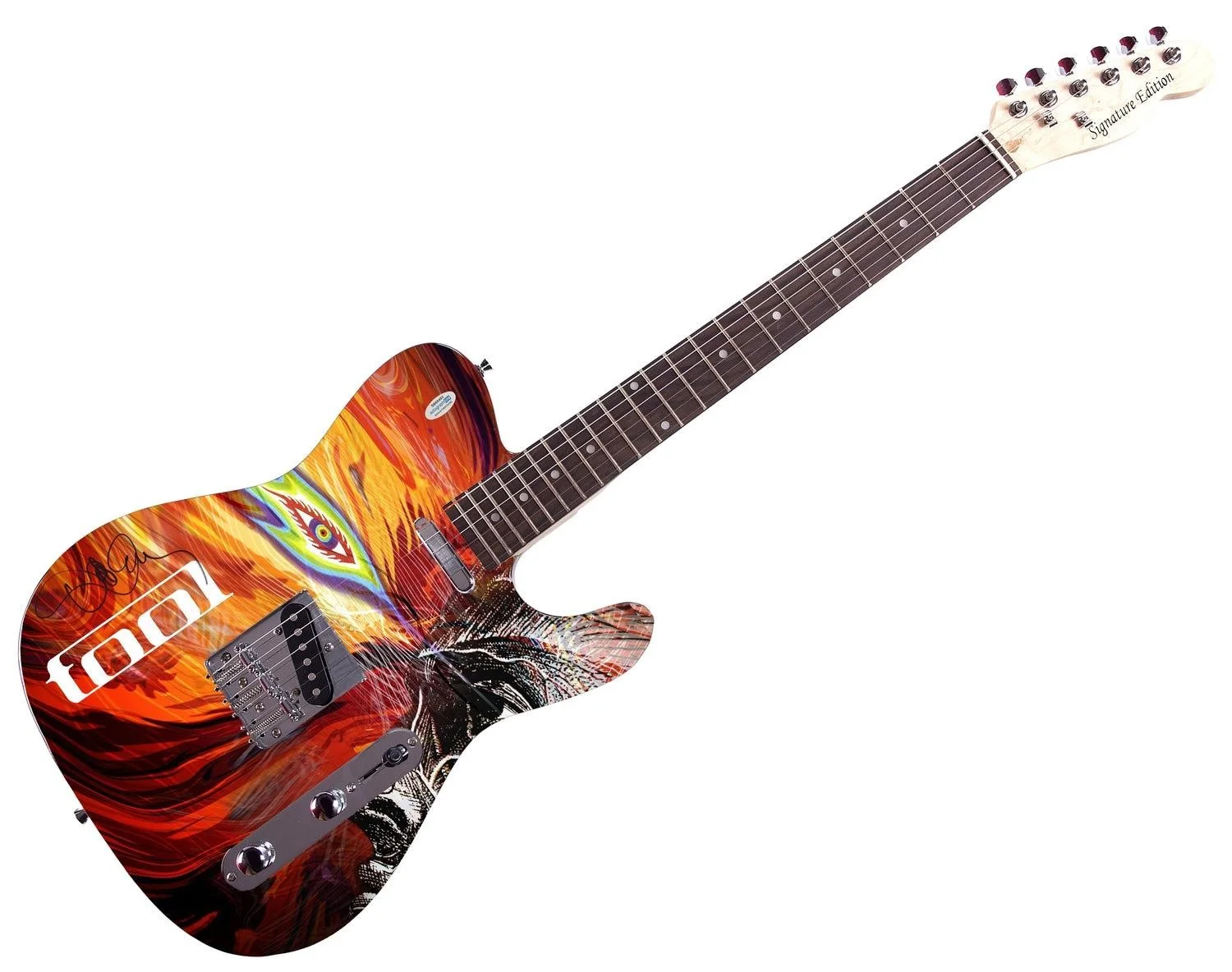Tool Danny Carey Signed Autographed Custom Graphics Guitar ACOA, image 3