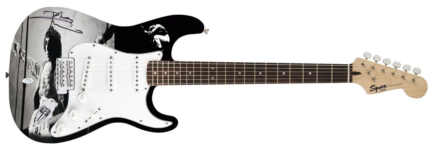 The Who Pete Townshend Signed Fender 1/1 Custom Graphics Photo Guitar ACOA, image 2