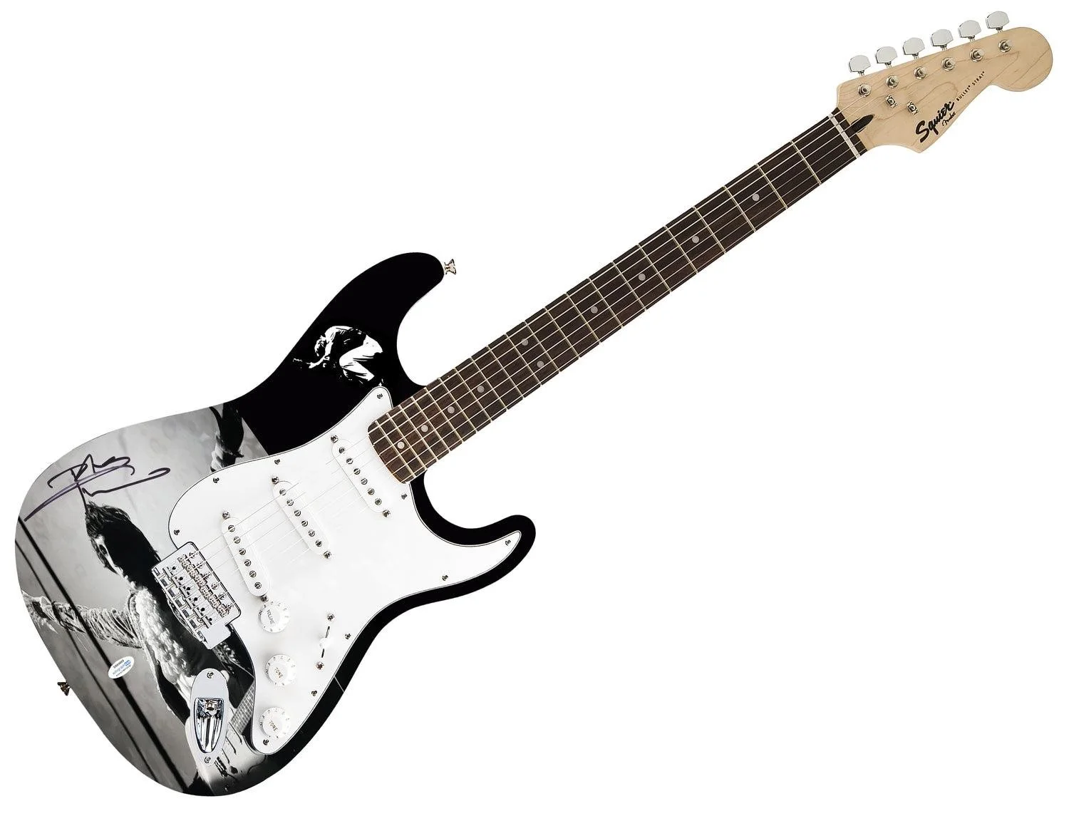 The Who Pete Townshend Signed Fender 1/1 Custom Graphics Photo Guitar ACOA, image 3