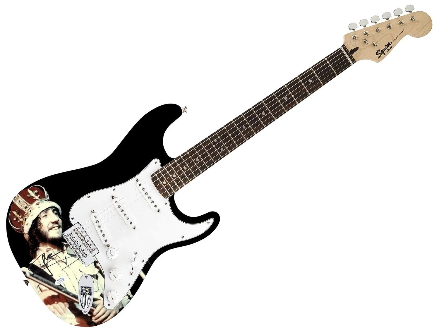 The Who Pete Townshend Signed Fender 1/1 Custom Graphics Photo Guitar ACOA, image 3