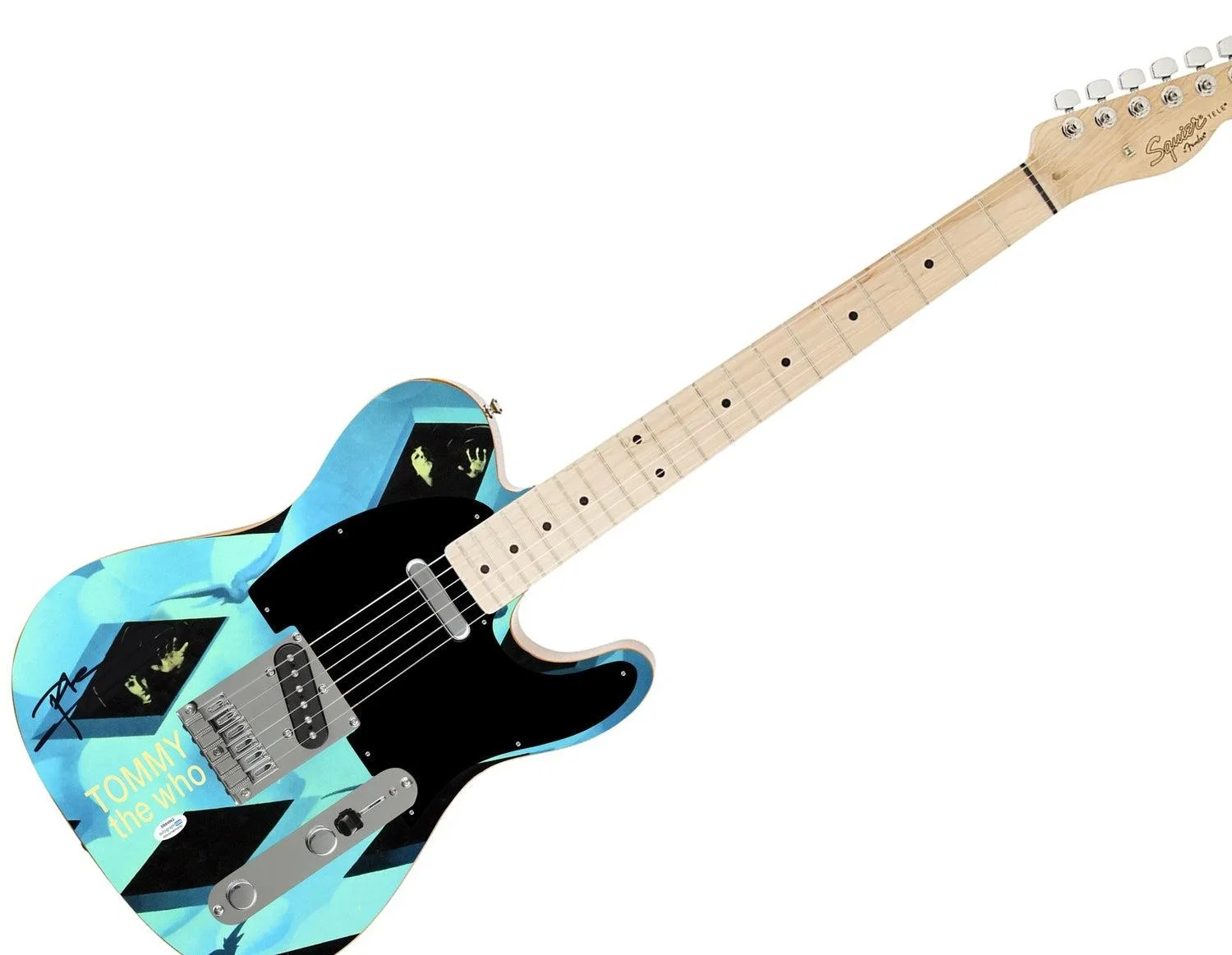 The Who Pete Townshend Signed Fender Tommy Album Lp Cd Graphics Photo Guitar, изображение 3