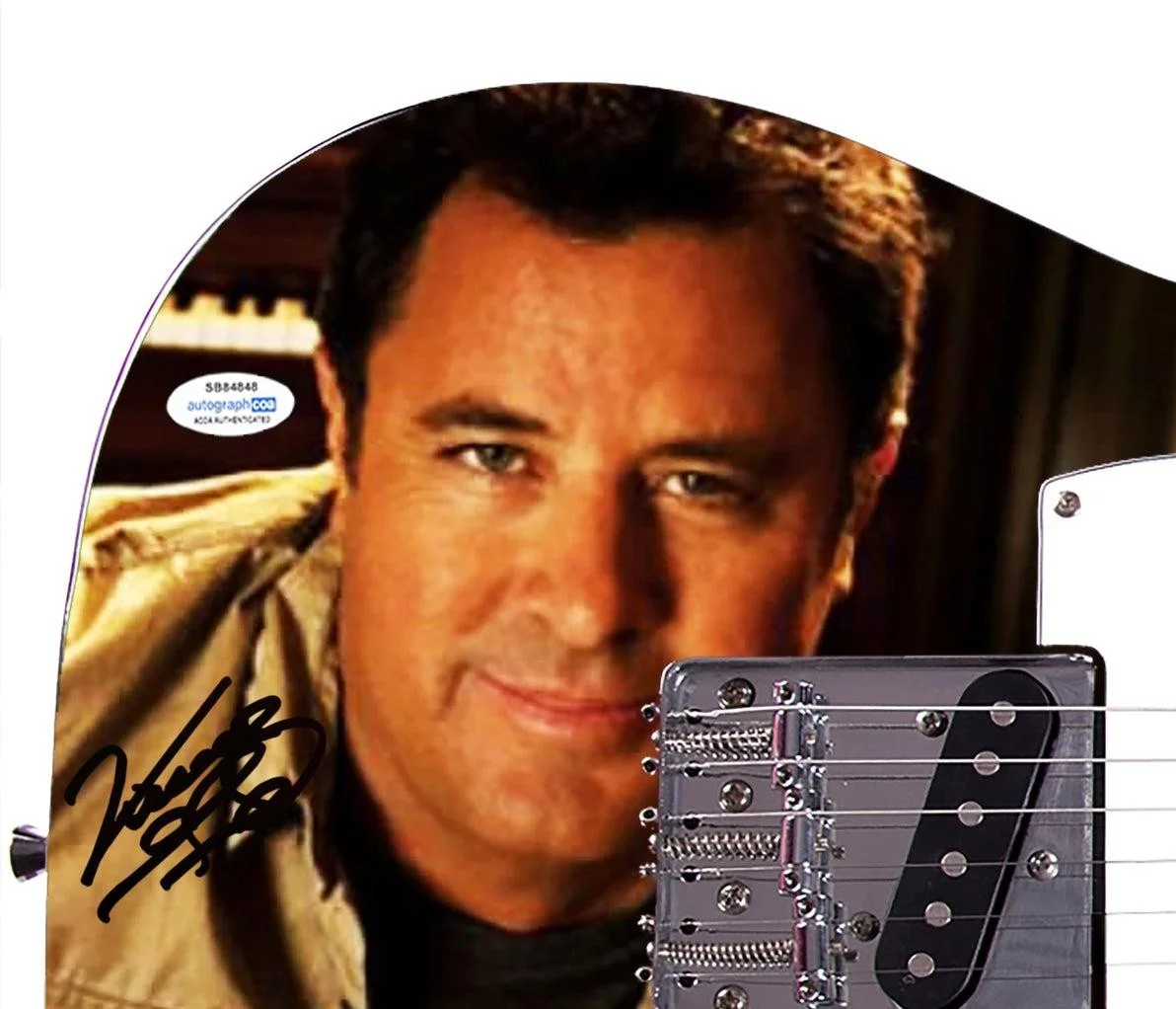 Vince Gill Signed Autographed Live Studio Microphone Graphics Photo Guitar ACOA, image 3