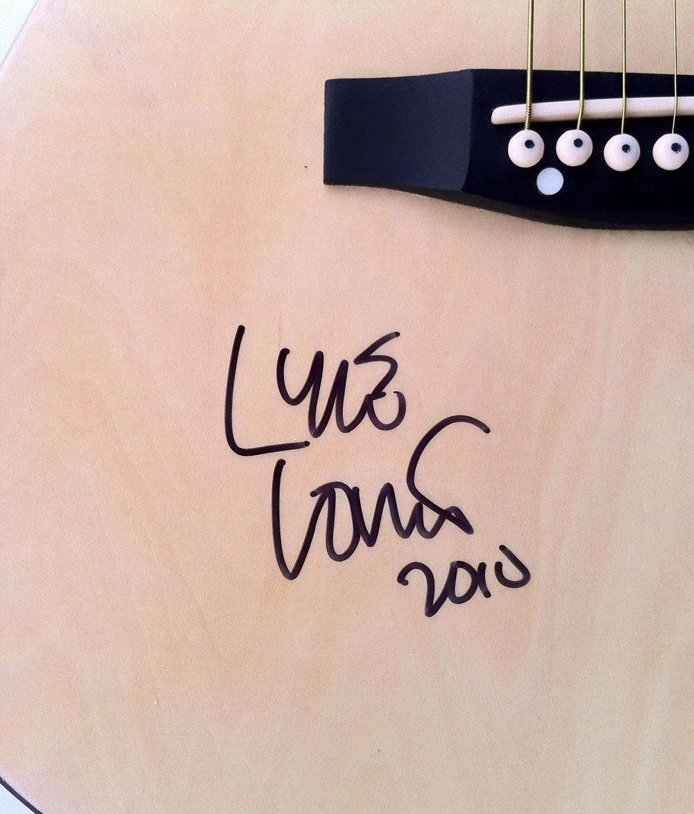 Lyle Lovett Signed Acoustic Autographed Guitar, image 2