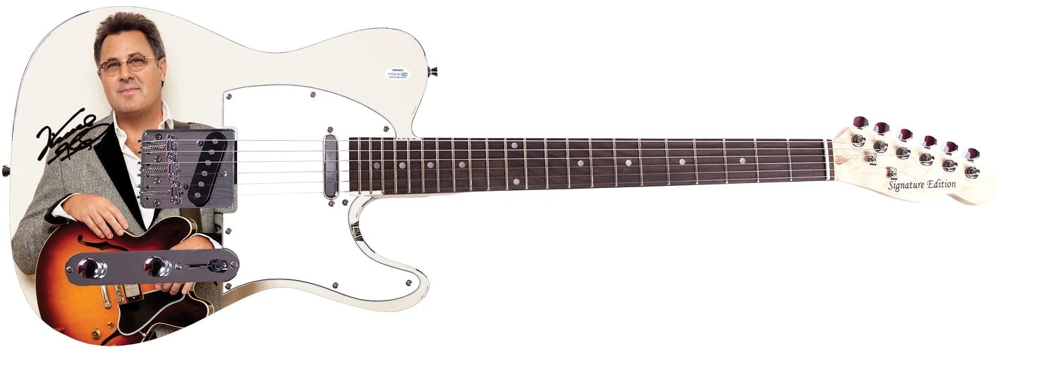 Vince Gill Signed Autographed Graphics Photo Guitar ACOA, image 2