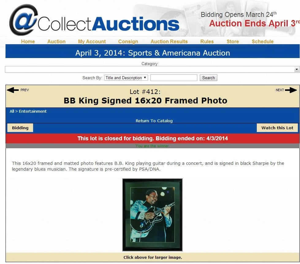 B.B. King Signed Framed Photo Custom Display AFTAL UACC RD PSA Precert, image 2