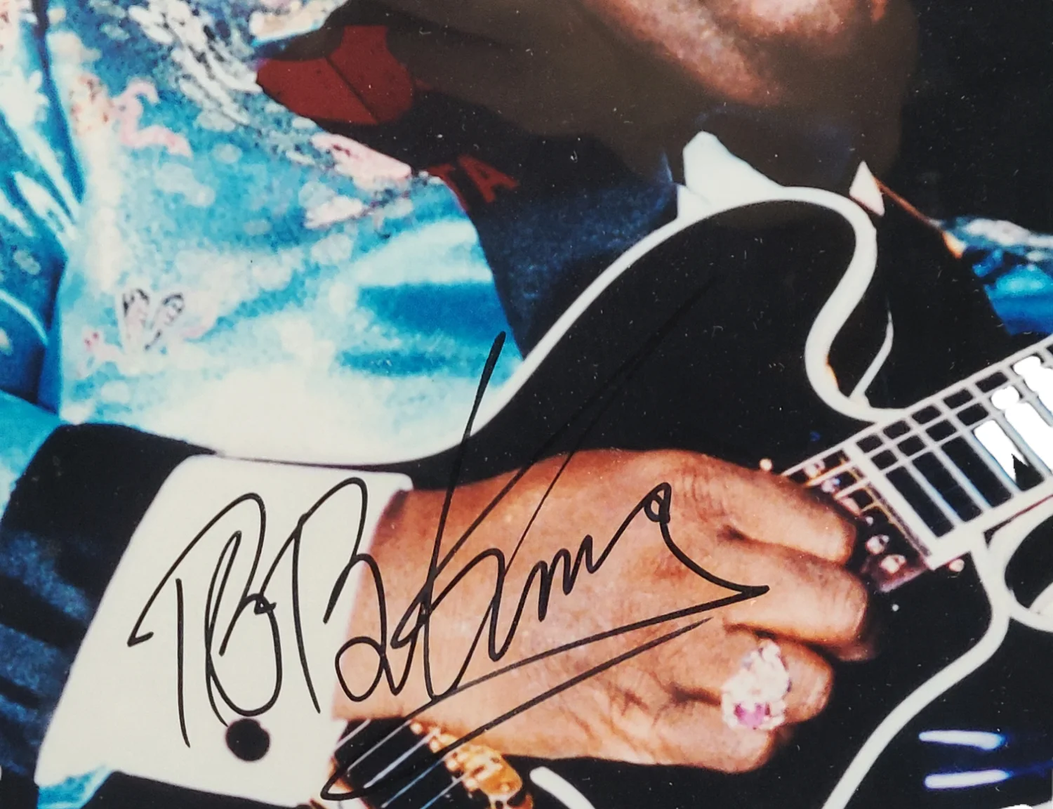 B.B. King Signed Framed Photo Custom Display AFTAL UACC RD PSA Precert, image 3