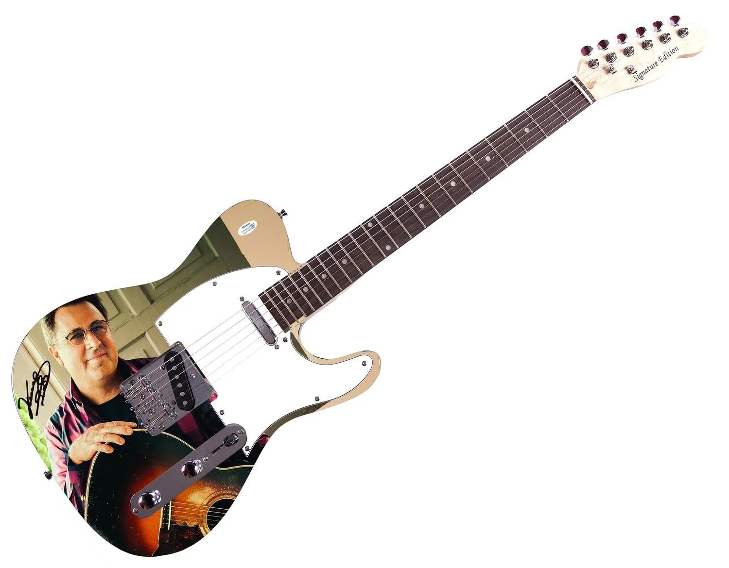 Vince Gill Signed Autographed Graphics Photo Guitar ACOA, image 3