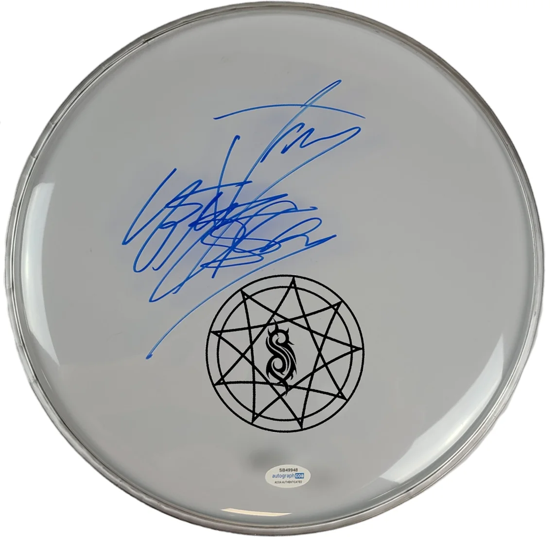 Slipknot Jay Weinberg Signed Custom Framed Drum Head Drumhead Display ACOA, image 3