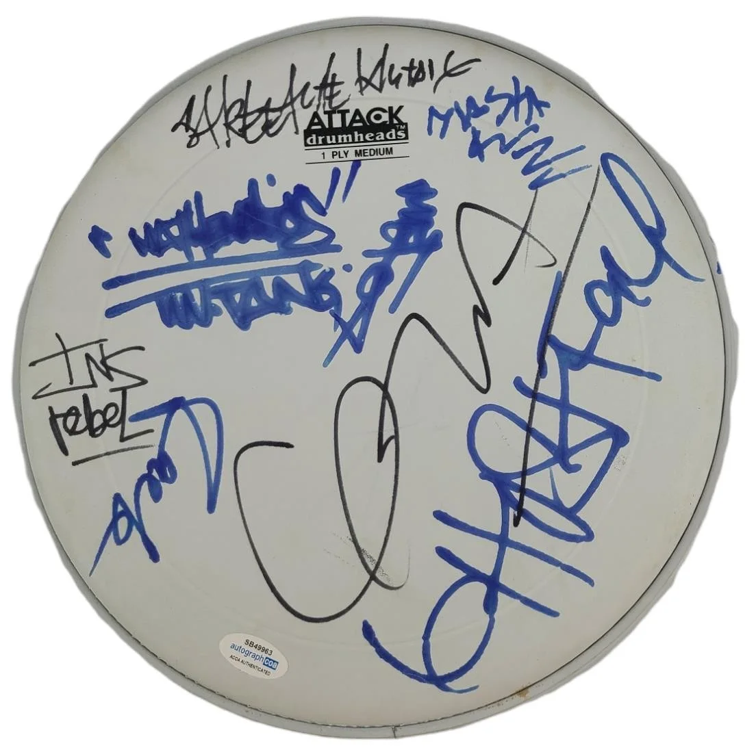 Wu Tang Signed Custom Framed Drum Head Drumhead Display ACOA, image 2