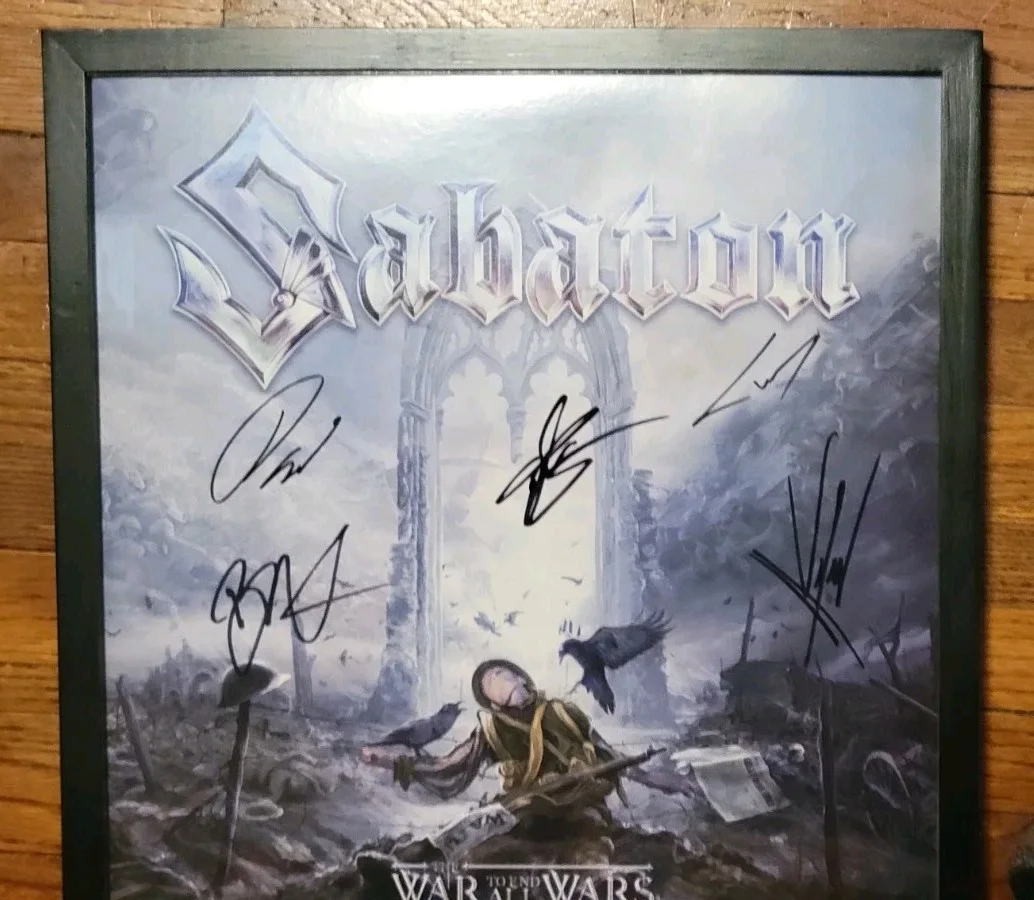 Sabaton Signed Vinyl Record Framed Cover Original Music Collectible, изображение 2