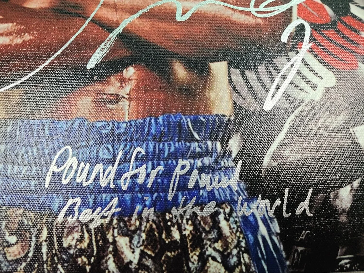 Floyd Money Mayweather Jr. Autographed w Pound4Pound Best Quote Art Framed Canva, изображение 3
