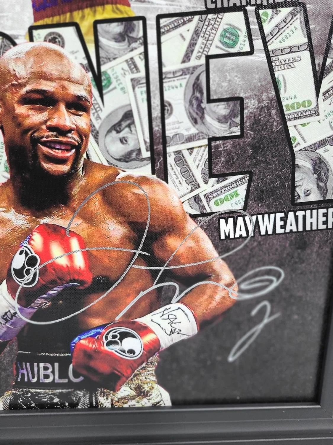 Floyd Money Mayweather Jr. Signed Custom Photo Framed Canvas BAS, изображение 3
