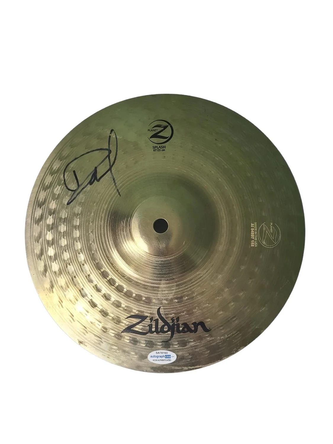 Dave Grohl Nirvana Foo Fighters Signed Zildjian Cymbal Display ACOA, image 2
