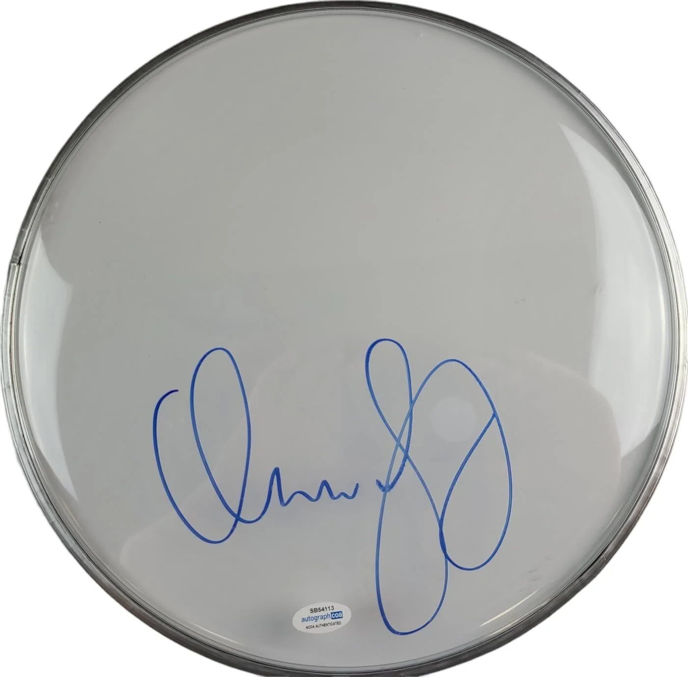 Styx Dennis DeYoung Signed Custom Framed Drum Head Drumhead Display ACOA, image 2