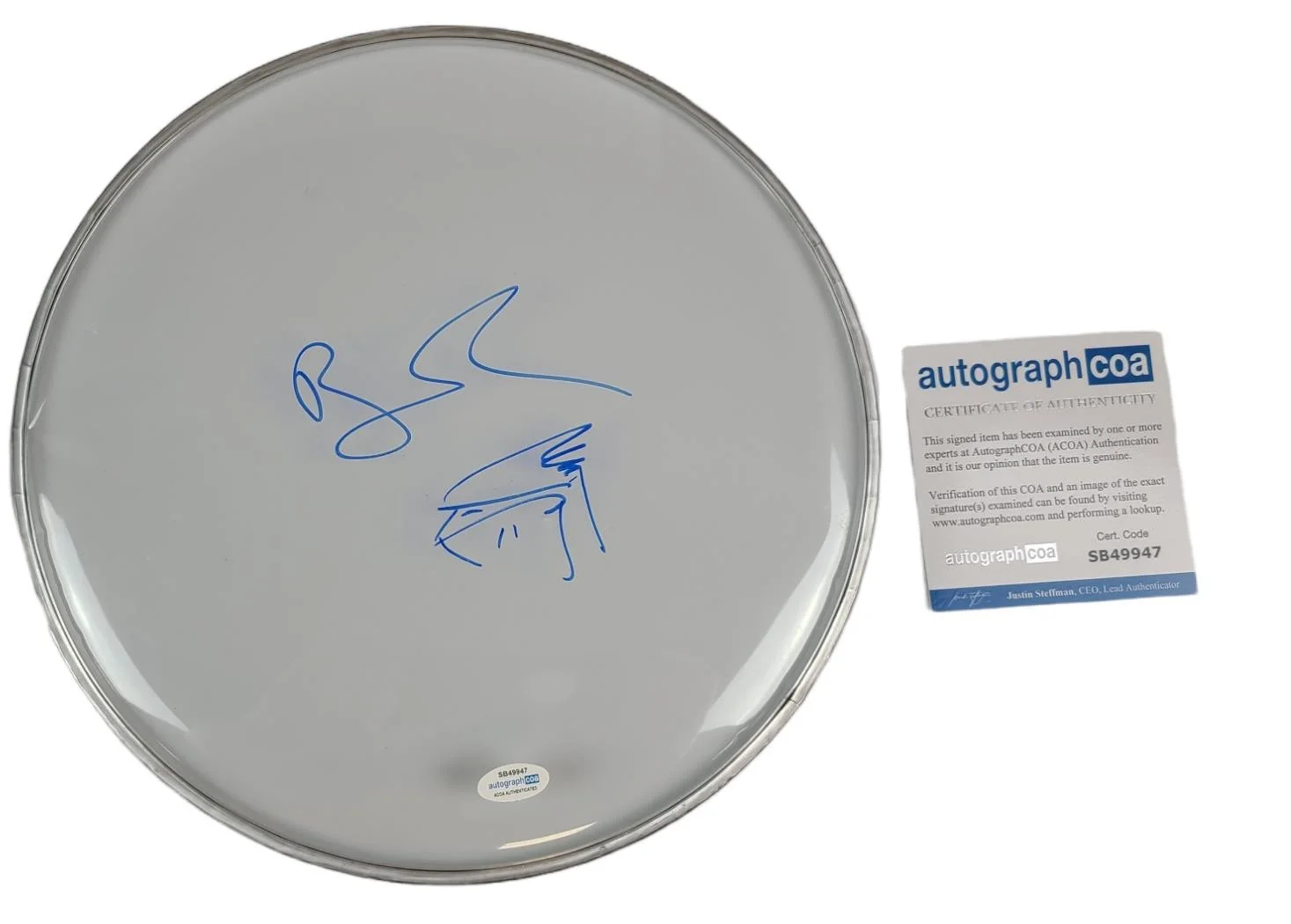 Ben Folds w Piano Sketch Signed Autographed Custom Framed Drum Head Display, изображение 2