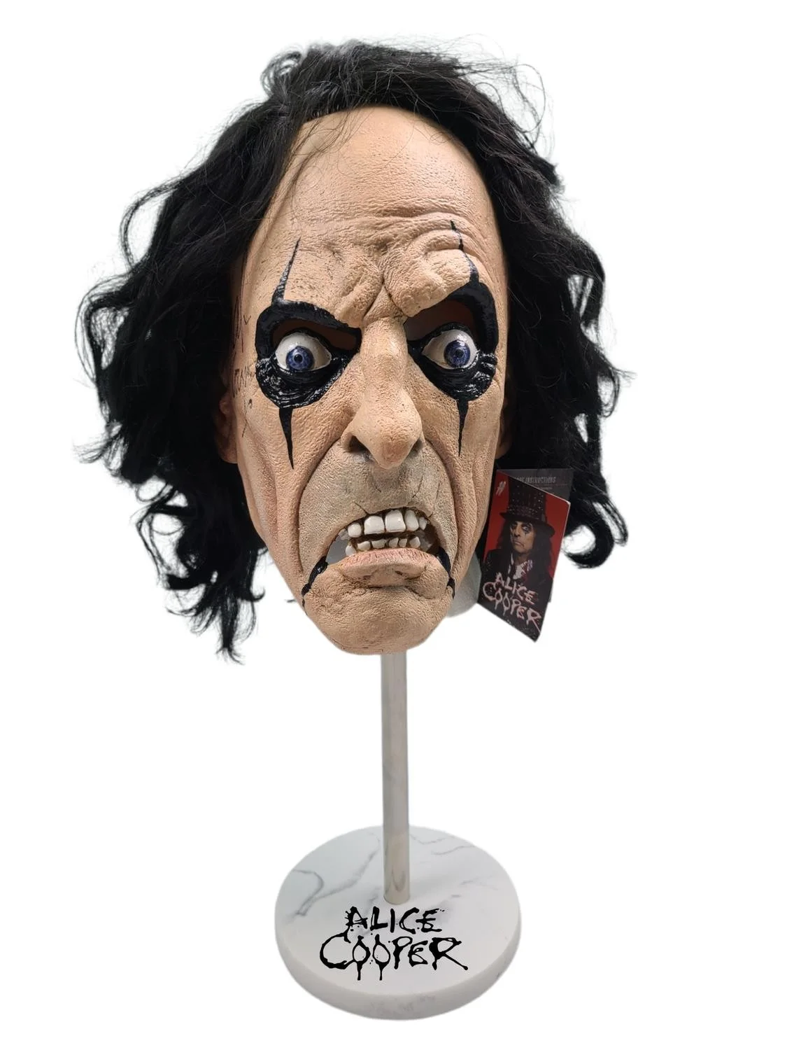 Alice Cooper Signed Mask & Custom Display Stand Exact Photo Proof, image 2