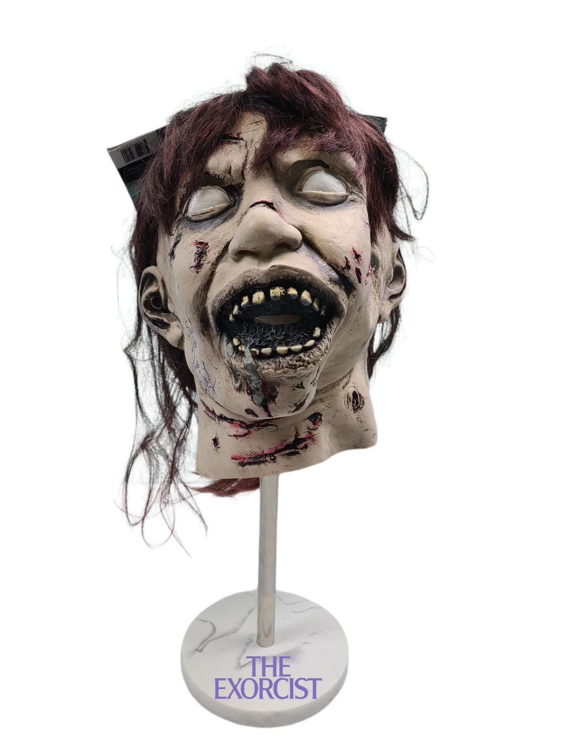 Linda Blair Signed Autographed The Exorcist Mask & Custom Display Stand ACOA ITP, image 4