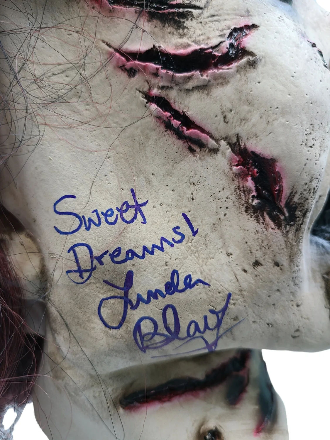 Linda Blair Signed Autographed The Exorcist Mask & Display Stand ACOA Witness, изображение 4