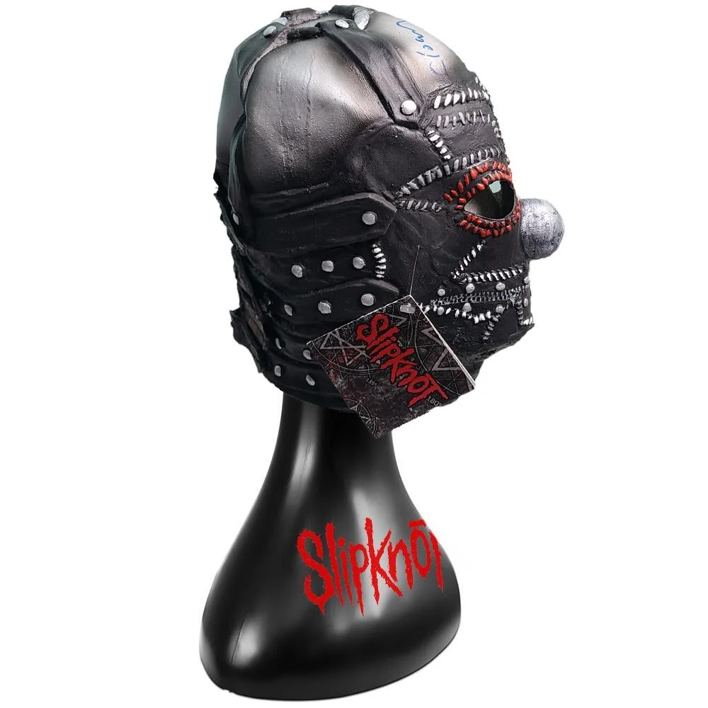Slipknot Clown Signed Mask Shawn Crahan w Custom Display Stand ACOA, изображение 2