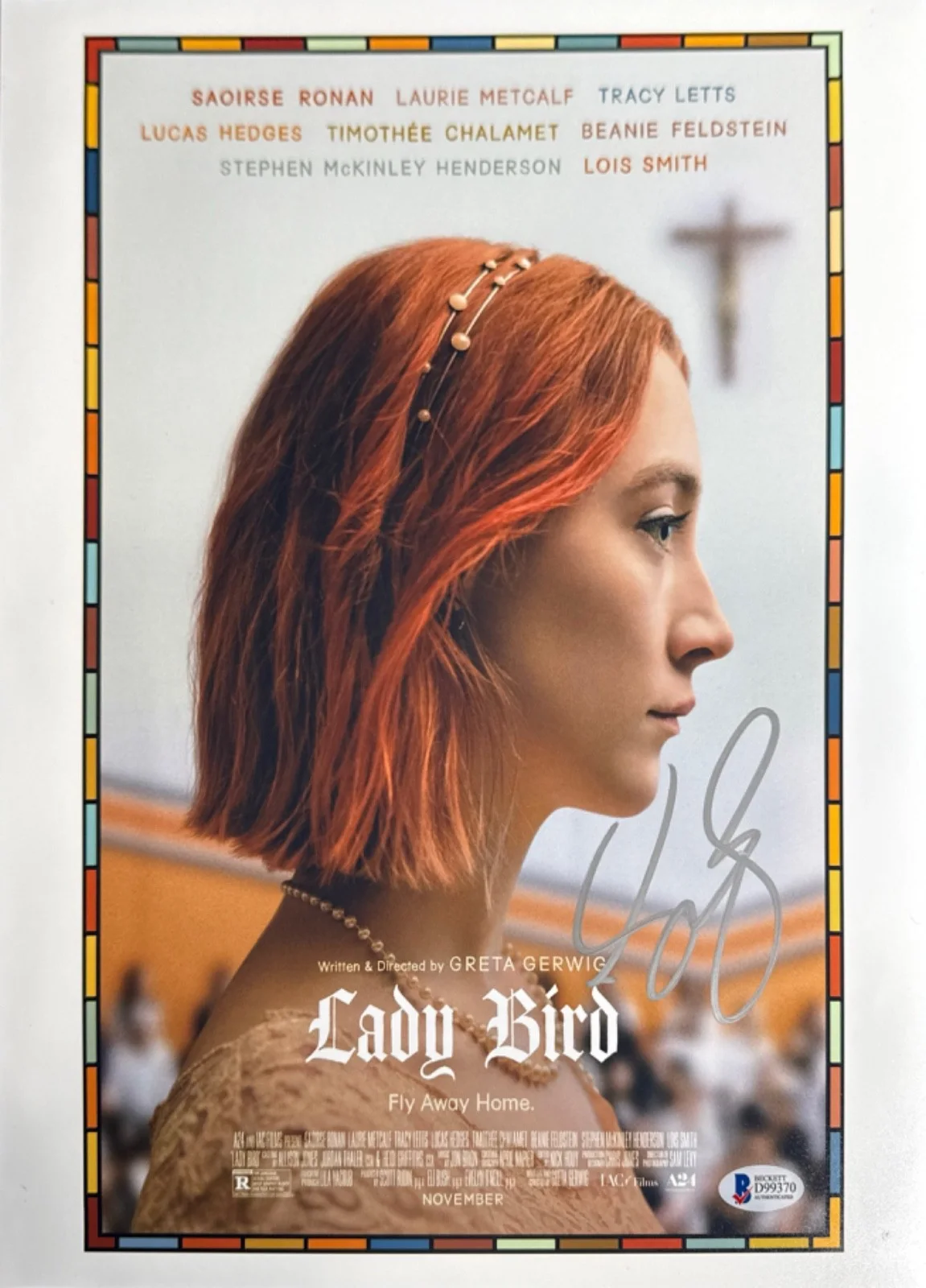 Greta Gerwig — Greta Gerwig Signed 11x14 Lady Bird Movie Poster BAS D99370