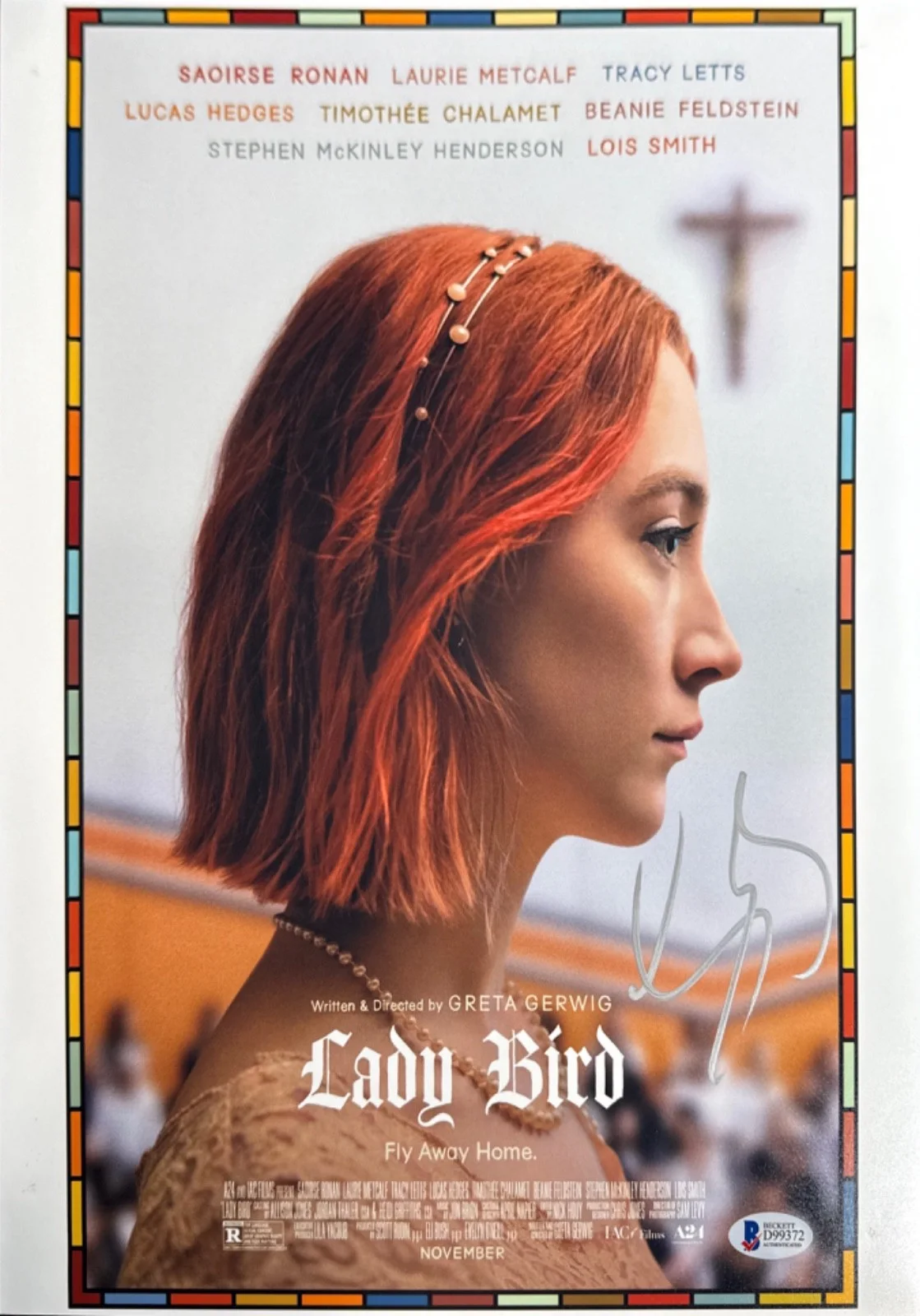 Greta Gerwig — Greta Gerwig Signed 11x14 Lady Bird Movie Poster BAS D99372
