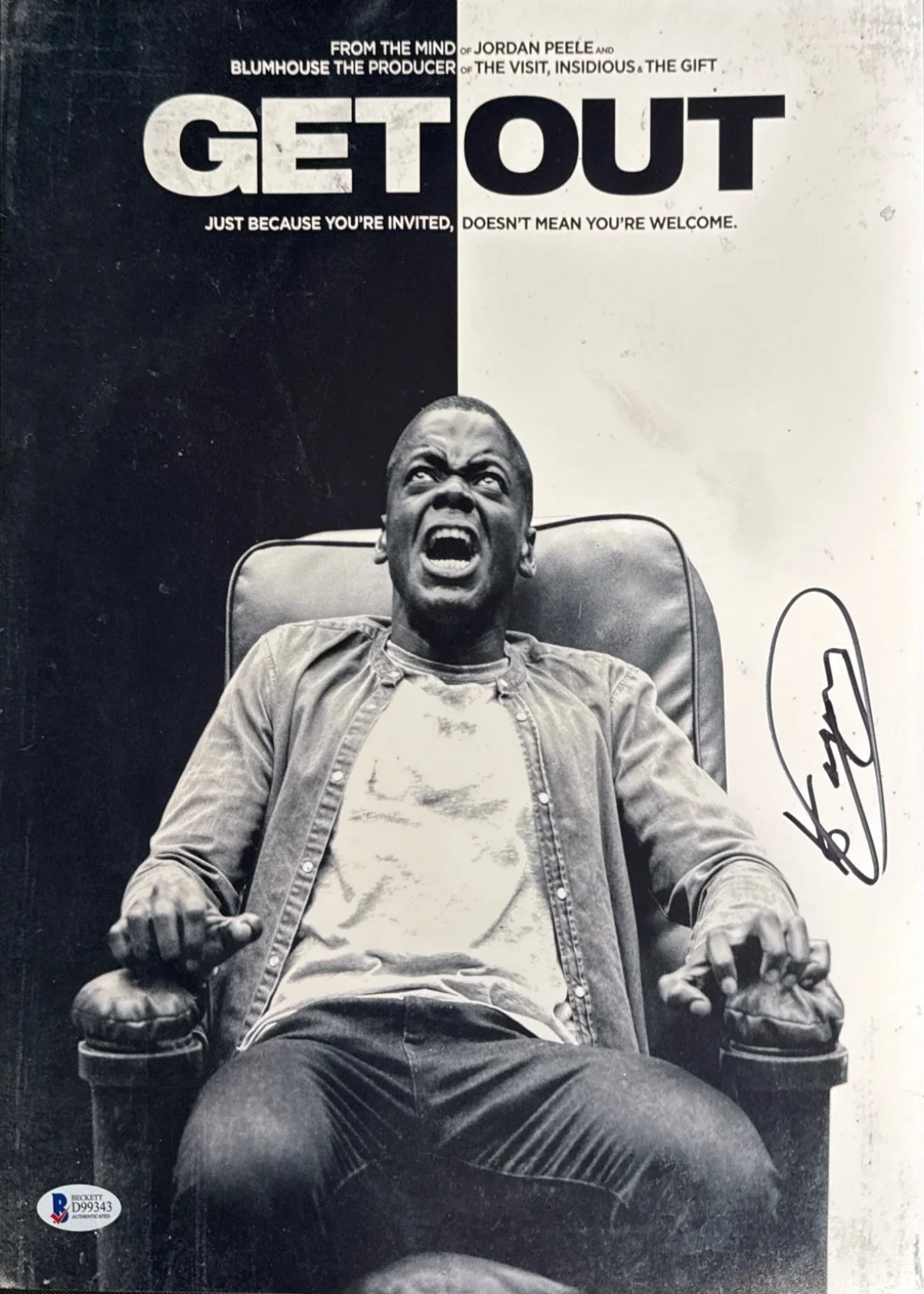 Daniel Kaluuya — Daniel Kaluuya Signed 11x14 Get Out Movie Poster BAS D99343