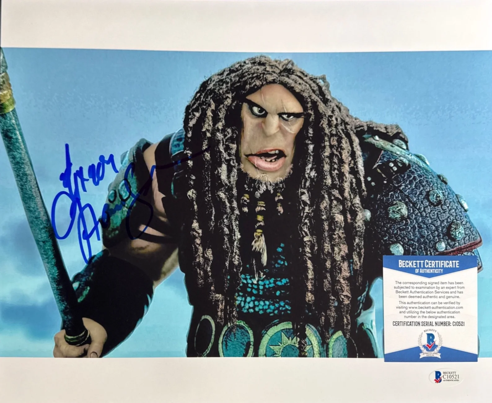 Djimon Hoonsou — Djimon Hoonsou Signed 11x14 How To Train Your Dragon 2 Photo BAS C10521, изображение 2