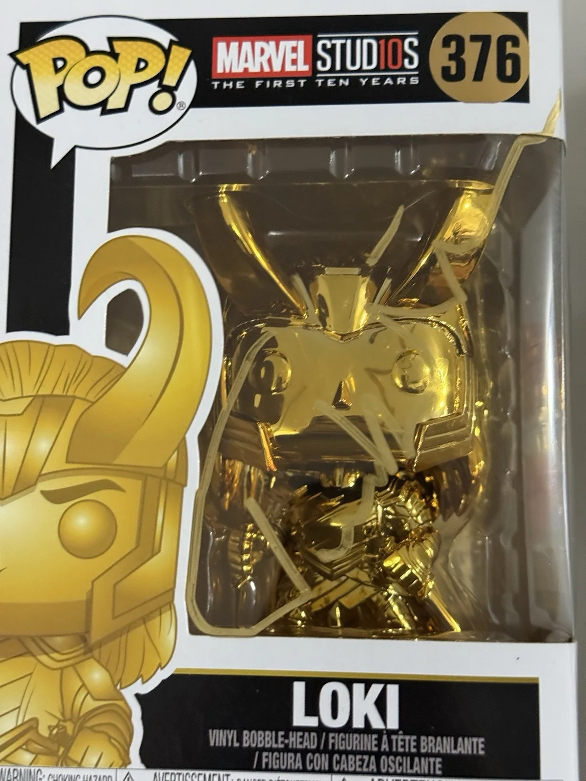 Tom Hiddleston — Tom Hiddleston signed Loki Gold Funko Pop #376 Beckett BAS Thor Rangnarok MARVEL, image 3