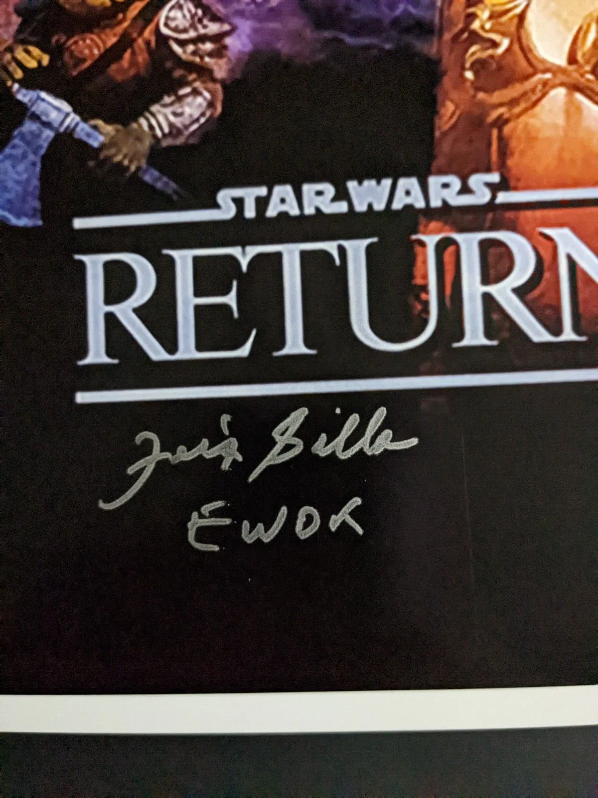 FELIX SILLA Signed 11x17 Poster STAR WARS RETURN OF THE JEDI Auto Beckett BAS QR, image 2