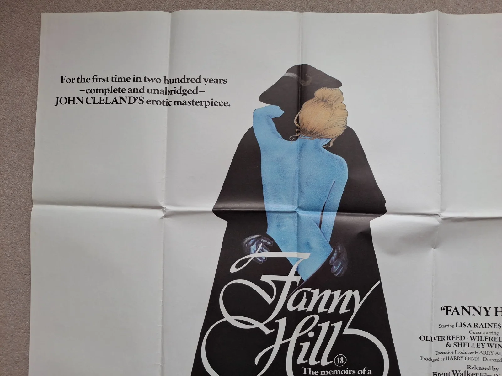 Fanny Hill Original Rare Cinema Movie Film Quad Poster, изображение 2