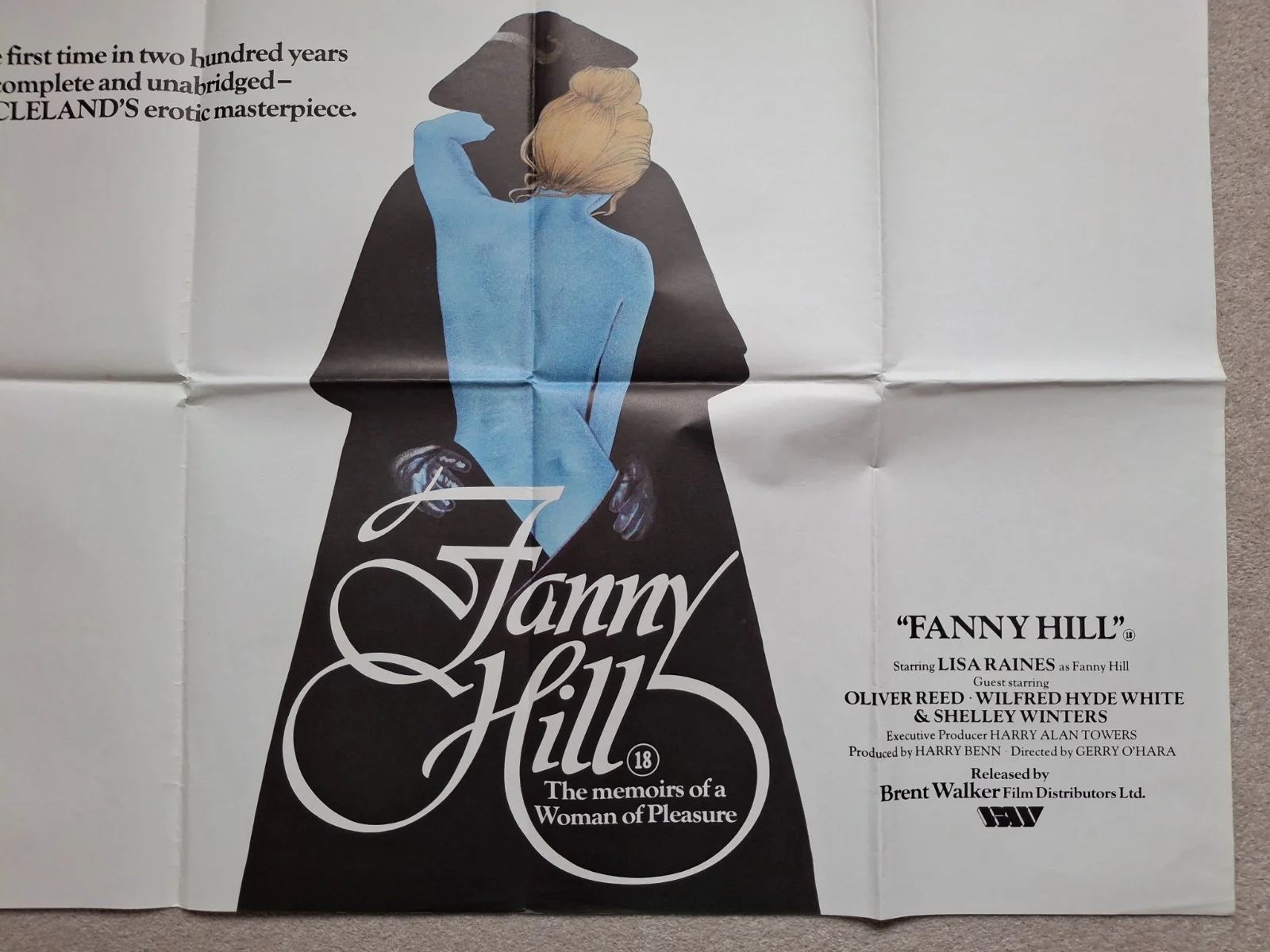 Fanny Hill Original Rare Cinema Movie Film Quad Poster, изображение 4