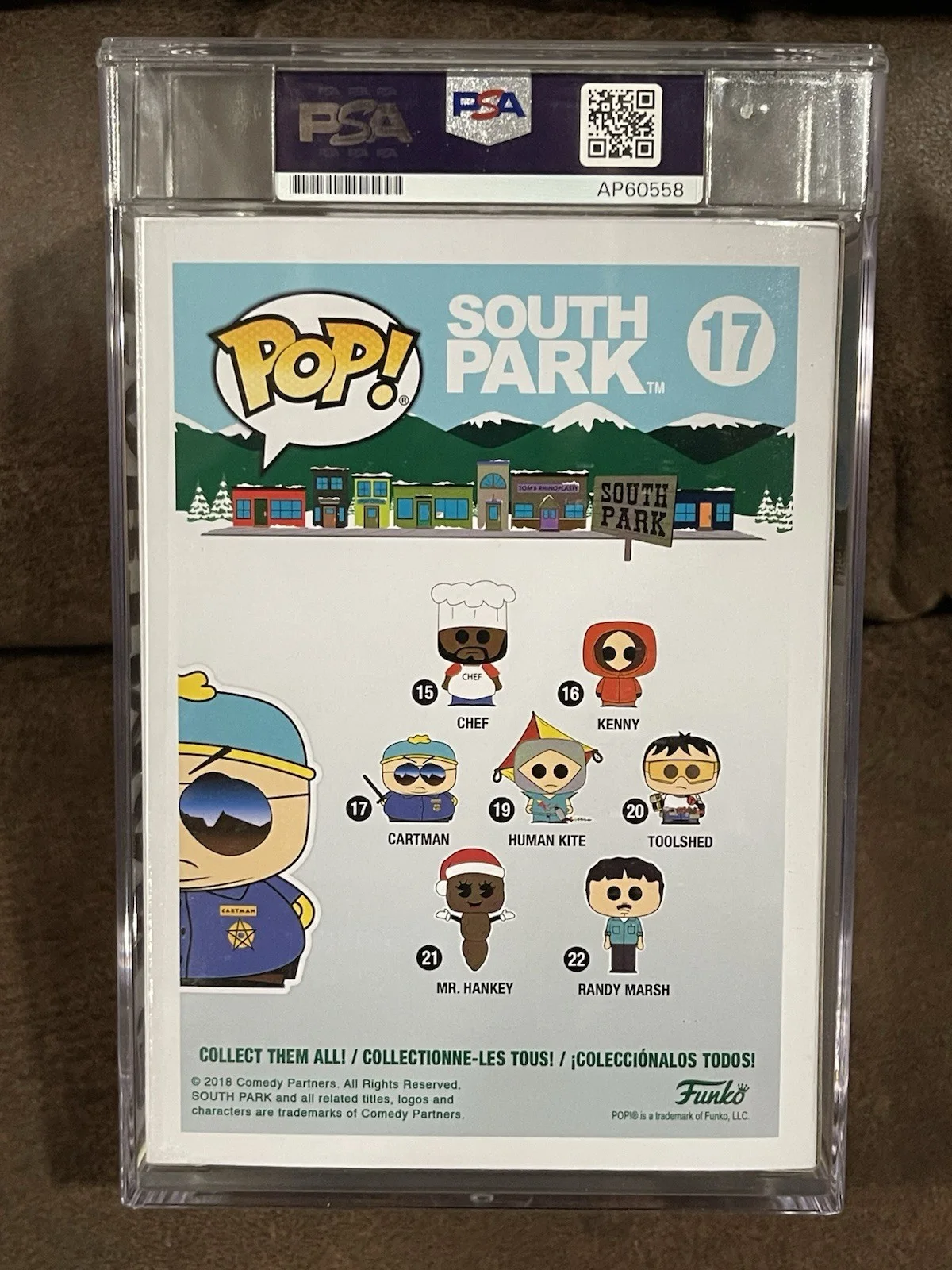 TREY PARKER — TREY PARKER GEM MINT 10 AUTO SOUTH PARK FUNKO POP SLAB ENCAP PSA / DNA CARTMAN, изображение 4