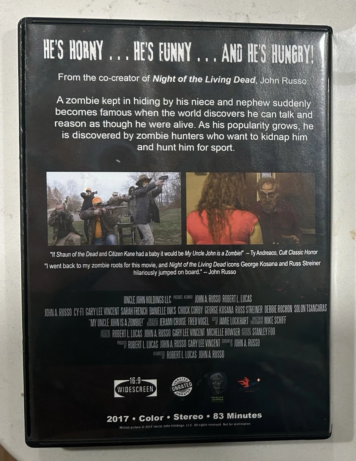 My Uncle John Is a Zombie DVD Dual Signed John Russo Gary Lee Vincent, image 2