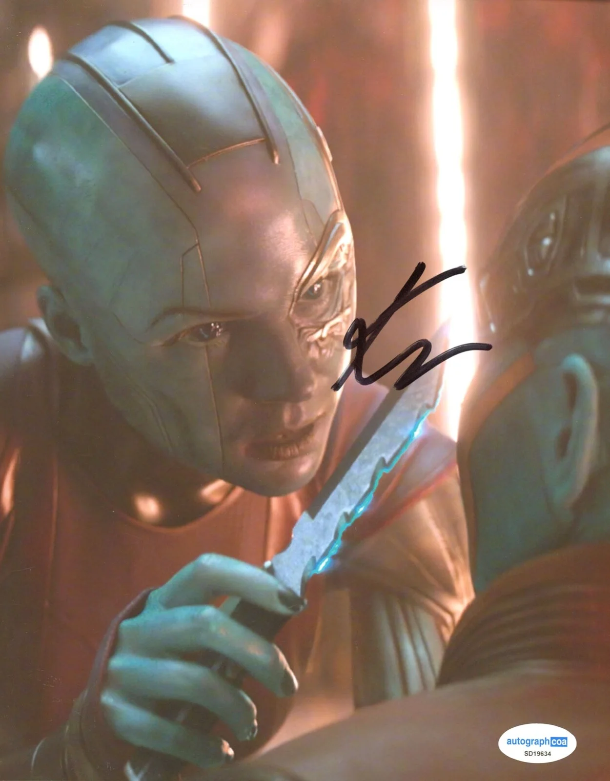 Karen Gillan — Karen Gillan signed "AVENGERS: ENDGAME" 8x10 Photo EXACT PROOF c Nebula ACOA COA, изображение 4